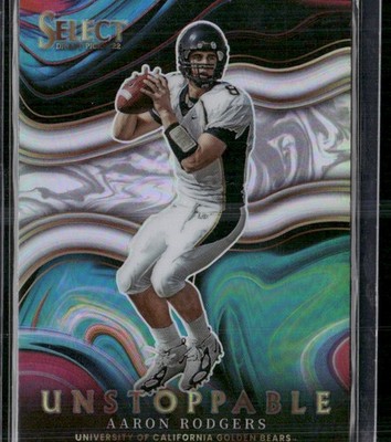 2022 Panini Select Draft Picks #US-AR Aaron Rodgers Unstoppable Silver Prizm