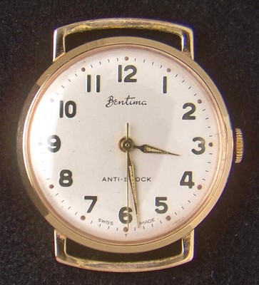 Bentima Gold-Plated Hand-Wind Oris 587 PC Vintage Swiss Watch -- Spares/Repairs