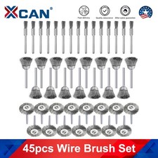 45Pcs Wire Brushes Set Steel Wheel Brushes Accessories for Rotary Tools Grinding