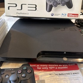 Sony PS3 Slim 120GB CECH-2001A Console CIB Box 9 Games Tested Complete In Box