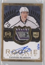 2013 The Cup Rookie Gold Patches/Auto 23/70 Tanner Pearson #156 Patch Auto 2d8