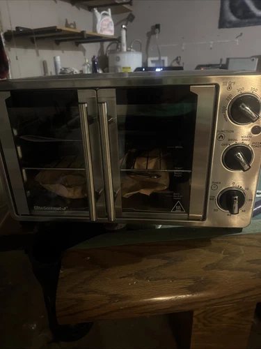 Elite Gourmet Stainless Steel Double Door Toaster Oven