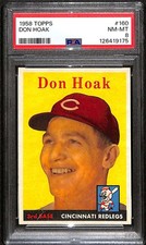 1958 Topps #160 Don Hoak  PSA 8 NMMT C102202