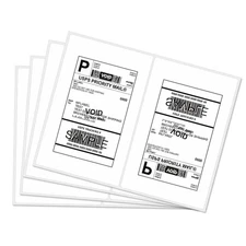 MFLABEL Round Corner Half Sheet Shipping Labels 2-UP (100 Labels, 8.5" x 5.5"...