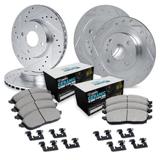 WGTH2-73005 R1 Concepts 4-Wheel Set Brake Disc and Pad Kits Front & Rear