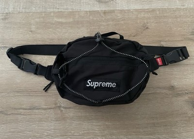 Supreme FW20 Waist Bag Black Fanny Pack Crossbody Zip Cordura Fabric