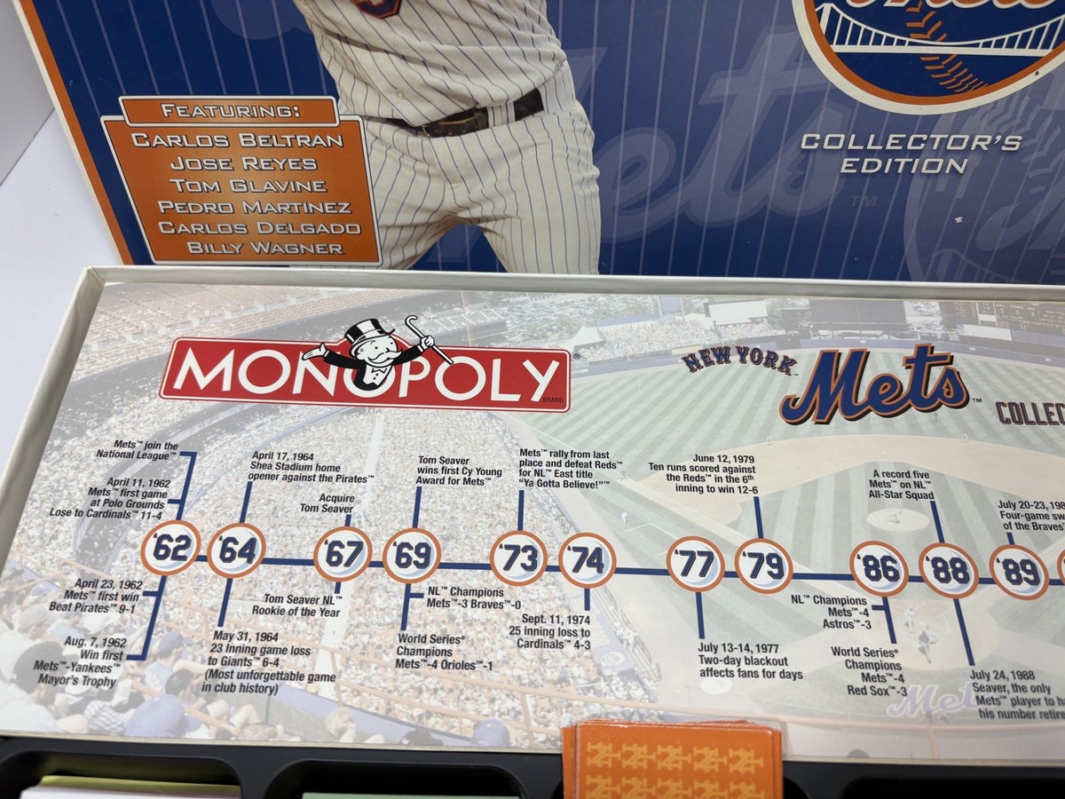 Monopoly New York Mets NY Collector's Ed. Complete Board Game