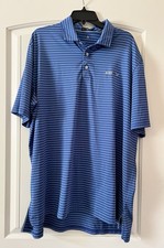 Ralph Lauren Polo Mens XXL Collared Shirt Wicking Blue Striped Golf Perform RXL
