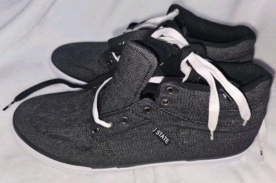 NEW State Men's Low-Cut Mercer Denim Skate Sneakers Black Size 12M