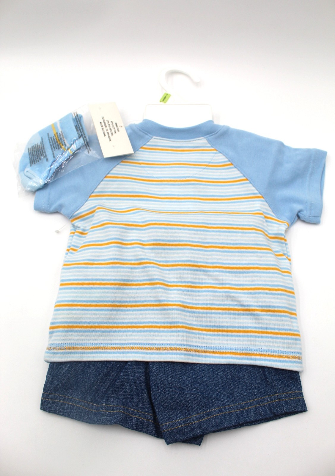 Baby Okie Dokie Boy 3 Piece 100percent Cotton Gone Fishin Matching Set 3-6 Months NEW image 6