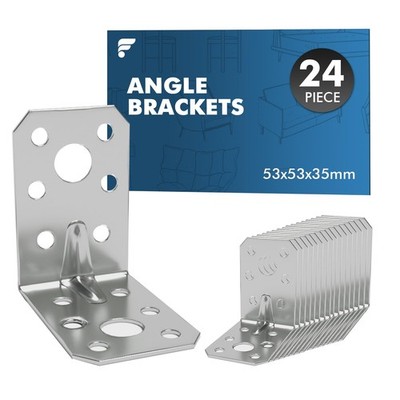 24 Stück 53 x 53 x 35 mm Schwerlast Winkel, 53 x 53 x 35 mm, Silber