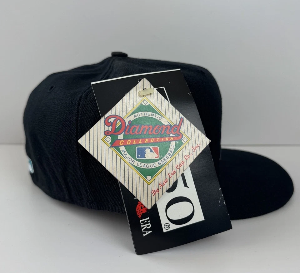 Винтажная шерстяная шляпа 90-х Florida Marlins New Era Diamond Pro модель 7 1/4 США 5950 - Изображение 3 из 4