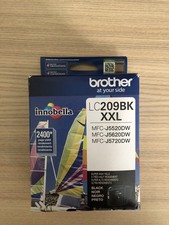 Brother LC209BK XXL Black Ink Cartridge Super High Yield Genuine Exp 09/2027