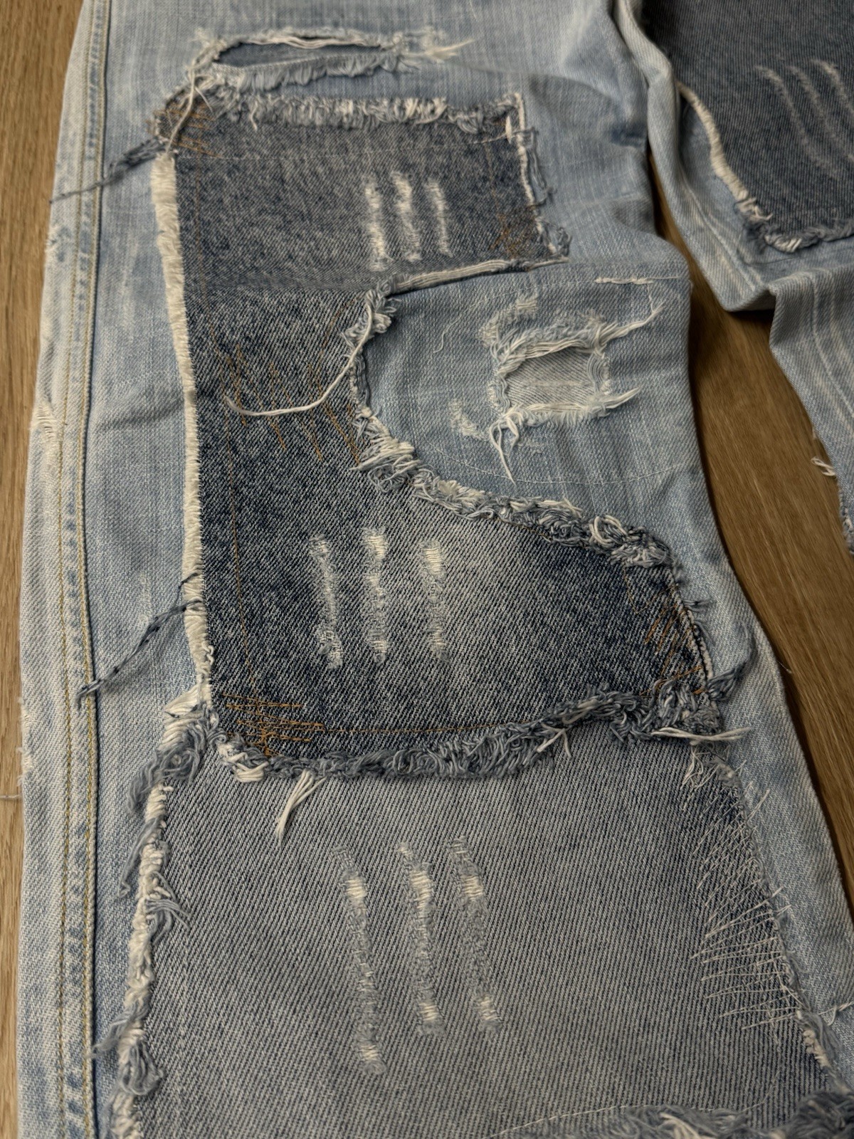 Archive Patchwork Jeans W28 L34 Reconstructed Des… - image 4