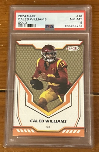 2024 SAGE HIT - GOLD #13 - Caleb Williams Rookie Bears (RC) - Low POP PSA