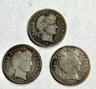 1899 P, O, S Dime 10c Liberty Head / Barber Ungraded Circulated Silver US Coin