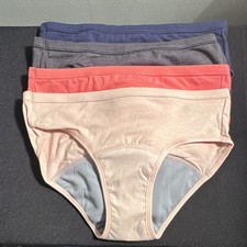 Hanes Brief Panties 4 Pack Assorted Colors Size 12 Cotton Blend Stretch Girls