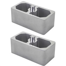 2 Inch Aluminum Extruded Leaf Spring Lowering Blocks - 2 Pack