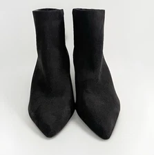 Charles By Charles David Ankle Boot Kitten Heel Black Size 8.5