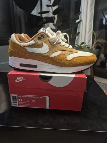 Nike Air Max 1 Premium Retro Curry Sneaker Size 11 90 95