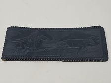 USA MADE VTG Handmade LACED BI FOLD WALLET Never Folded Cowboy Roper/Steer