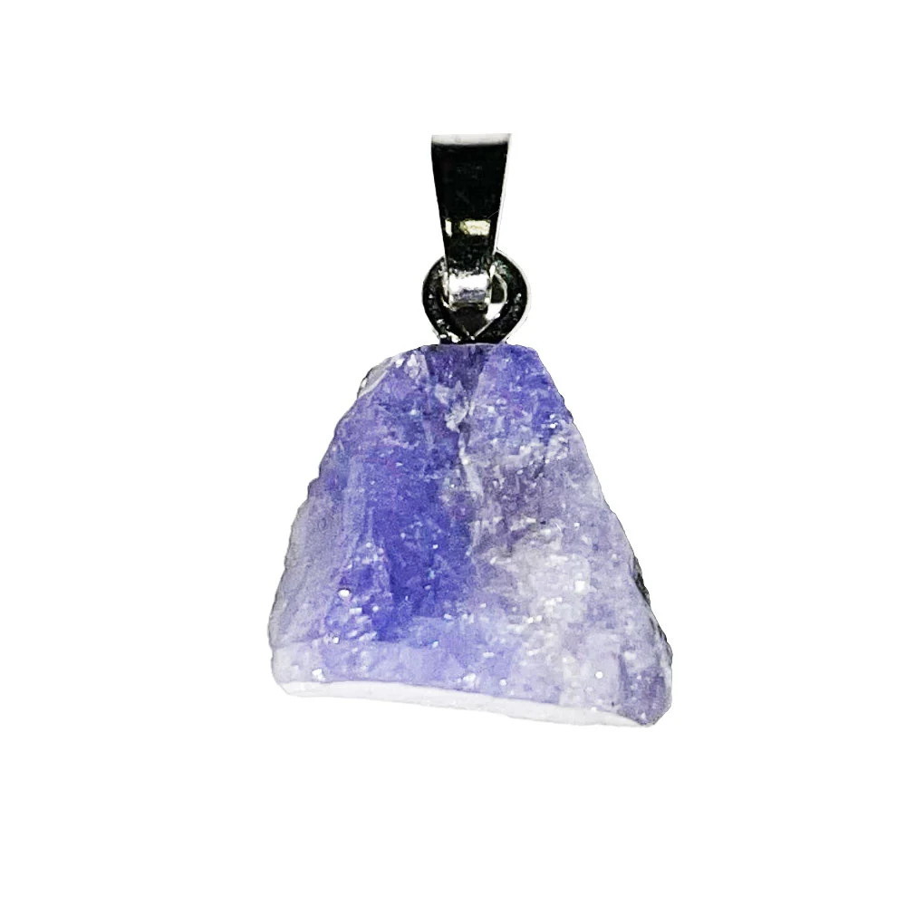 Pendentif Tanzanite naturelle, cristal de roche brute d'exception pour collectionneur