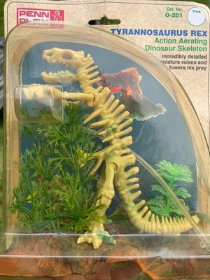 Vintage 1990 Tyrannosaurus T Rex Skelett Penn Plax USA Aquarium Dinosaurier Kitsch