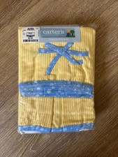 Carter's Valance and Crib Ruffle Set Yellow Striped Girls Nursery