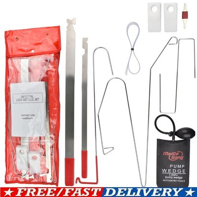 9pcs Car Door Unlock Lock Out Key Lost Opening Tool Kit Air Pump Universal new