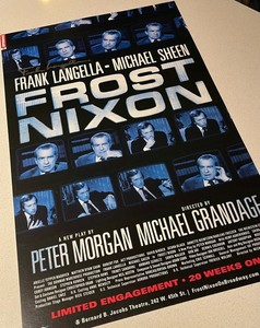 FROST/NIXON - Broadway Window Card Signed by Award-Winner Frank Langella
