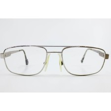 Safilo Elasta 3070 2U9 Silver Aviator Eyeglasses Frames Italy 135mm Mens Vintage