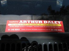 Arthur Daley Minder Motorama Car Dealer Bumper Sticker - NEW!! Jaguar Ford Capri