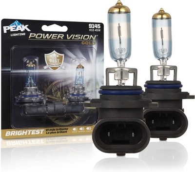 PEAK Power Vision Gold Automotive High Performance 9145/H10 45W Headlights (2 Pa