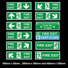 FIRE EXIT EMERGENCY EXIT, STICKER ,ESCAPE ,DIRECTIONAL, ARROW, UP, DOWN, LEFT,