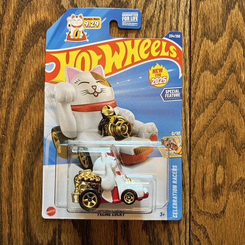 2025 Hot Wheels Feline Lucky Celebration Racers #234/250 BRANDNEU N Case