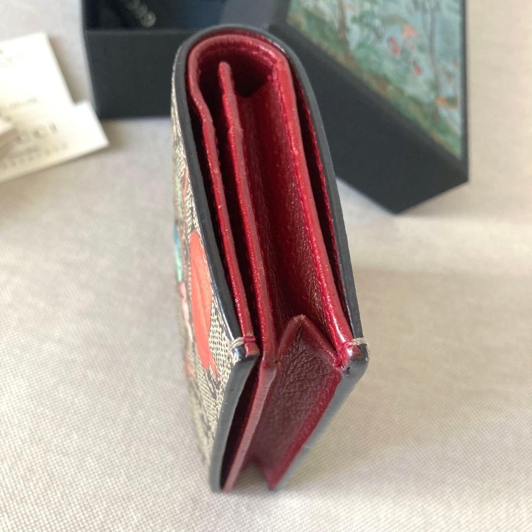 Gucci Tian Card Case GG Supreme Butterfly thumbnail 7