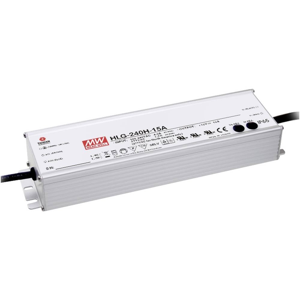 Alimentation LED Mean Well HLG-240H-12A boitier metal 12V DC 16A haute stabilite