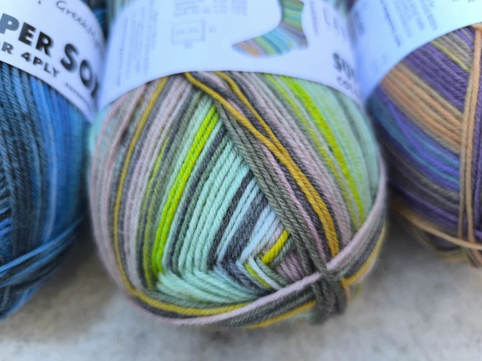 Three skein Lang socks yarns for hand knitting 100 g, Italy - Image 3 of 4