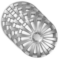 Set 4 Copricerchi 14 Pollici Meridian Coppe Ruota Grigie Universali per VW