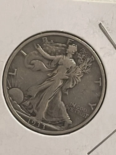1933-S Walking Liberty 50C Fine Detail US Silver Coin