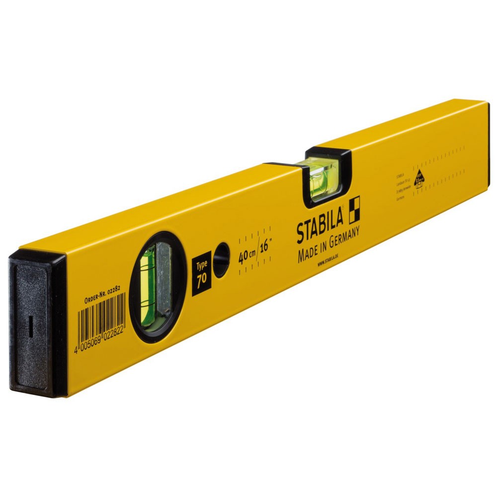 Stabila 70-40 Single Plumb Spirit Level 2 Vial 40cm