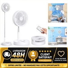 Ventilateur sur Pied Oscillant Pliable 8,6'' Silencieux Télécommande LIPETY