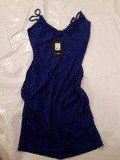 FashionNova Ladies Dress.  Blue. Slinky. Sleeveless. Size Small