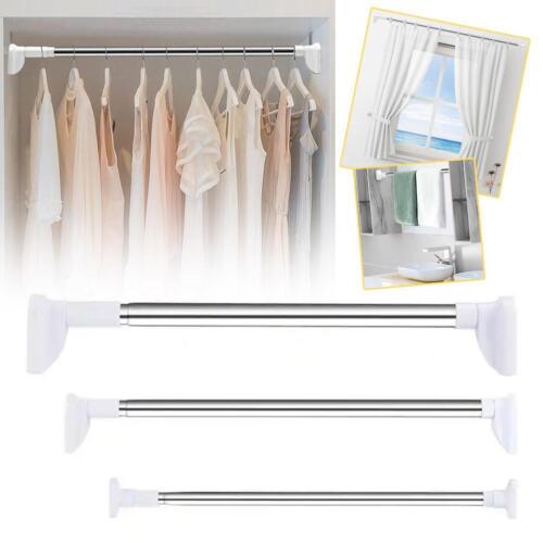 Hanger Rod Clothing Hanging Closet Clothes Drying Telescopic GX I4G9 - Picture 1 of 17