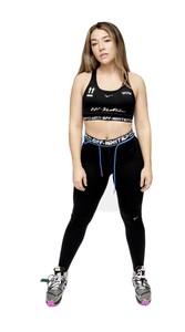 nike off white tights black