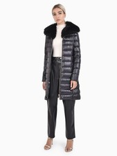 1135 New Herno Elisa,38/2,xs,fox Collar,funnel Neck Coat,logo,zip,down,quilt,nwt