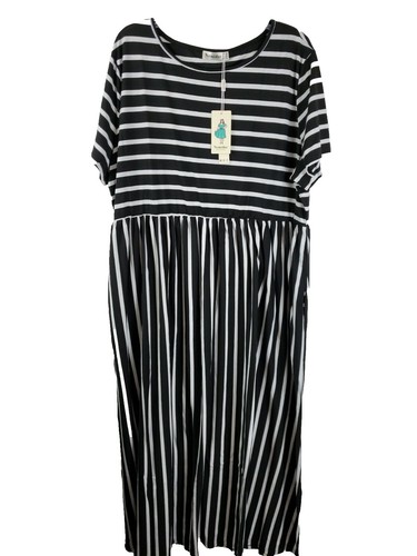 Moon River Exclusive Striped Midi Dress in Cream Small New Womens Maxi Long  Dres | eBay
