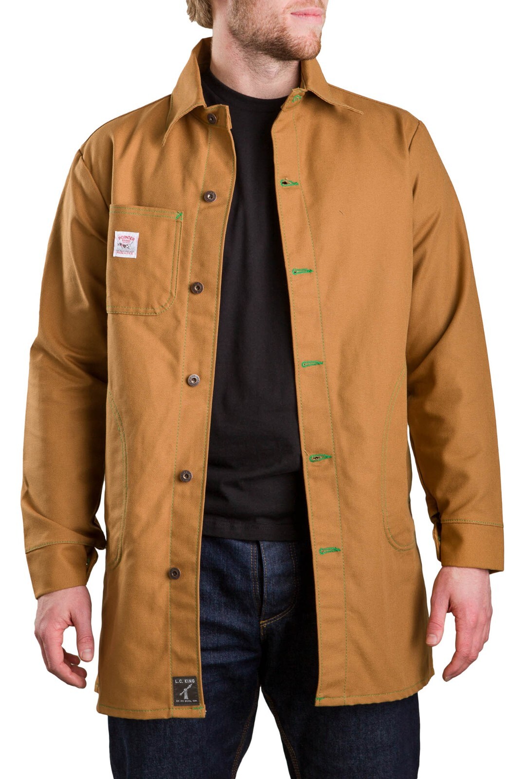 pointer chore coat brown duck