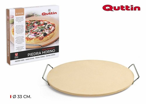 Quttin horno de piedra Bandeja de pizza 33CM con asas | eBay