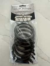 New-Bed Bath & Beyond Calambria Premier Clip Rings: 1 3/4”.  7 Pc.  Matte Brown